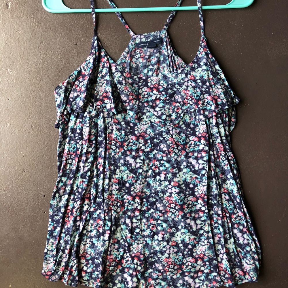 American Eagle flounced top.